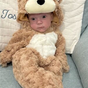 Adorable Bear Baby Halloween Costume - Tan and White